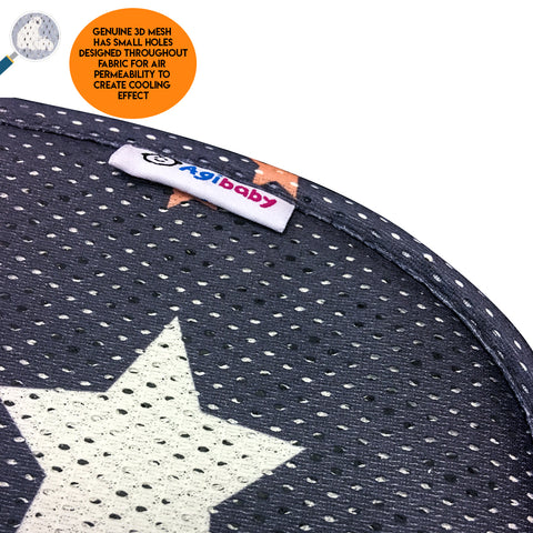 Agibaby 3D Air Mesh Premium Cool Seat Liner For Stroller & Carseat- Whales Universe