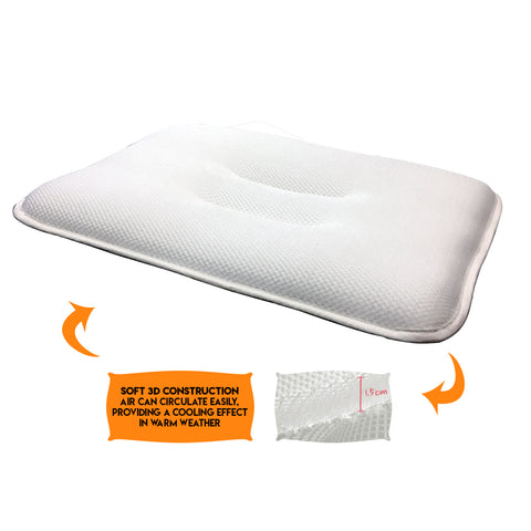 Agibaby Hypoallergenic 3D Air Mesh Bacteria-Free Cooling/ Breathable Pillow