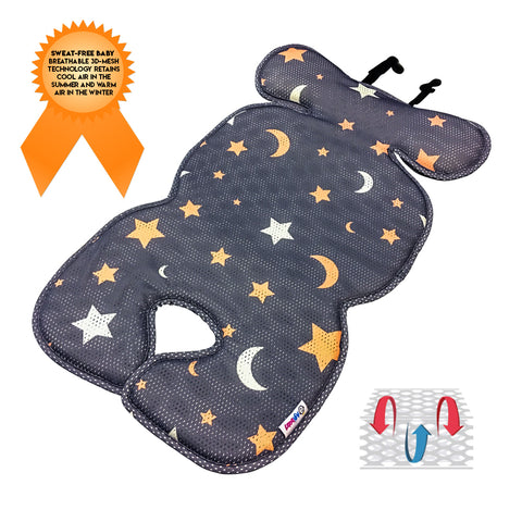 Agibaby 3D Air Mesh Premium Cool Seat Liner For Stroller & Carseat- Whales Universe