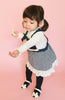 Image of Girls Denim suspenders dress