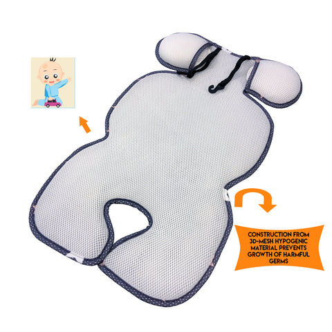 Agibaby 3D Air Mesh Premium Cool Seat Liner For Stroller & Carseat- Whales Universe