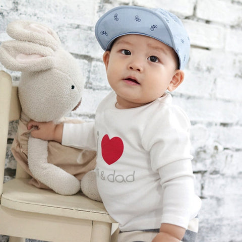 Agibaby Boys and Girls Baby Long Sleeve T-shirt "I love Mom&Dad"