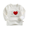 Image of Agibaby Boys and Girls Baby Long Sleeve T-shirt "I love Mom&Dad"