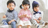 Image of Agibaby Kkakkungnoriter Boys and Girls Baby 3/4 Sleeves  Stripes Shirt Made in South Korea