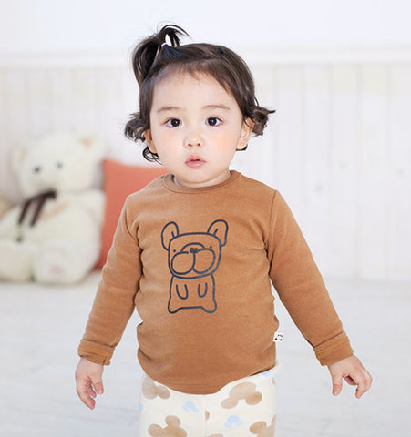 Agibaby Boys and Girls Infant & Toddler long Sleeves Tshirts "Bulldog"