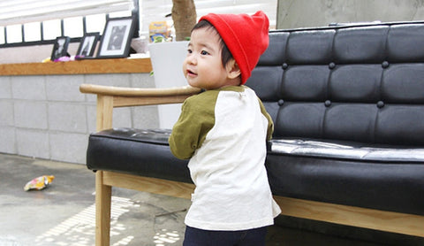 Agibaby Kkkakkungnoriter Boys & Girls Baby Long Sleeve  Baseball Shirt- Made in South Korea