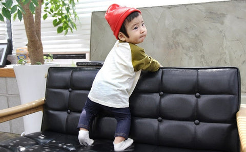 Agibaby Kkkakkungnoriter Boys & Girls Baby Long Sleeve  Baseball Shirt- Made in South Korea