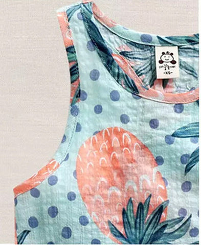 Girls Infant & Toddler 100% Cotton Pineapple Dress
