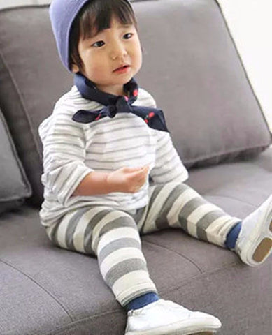 Agibaby Kkakkungnoriter Boys & Girls Baby Stripe Leggings Made in South Korea