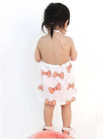 100% Cotton Ribbon halter Sun dress