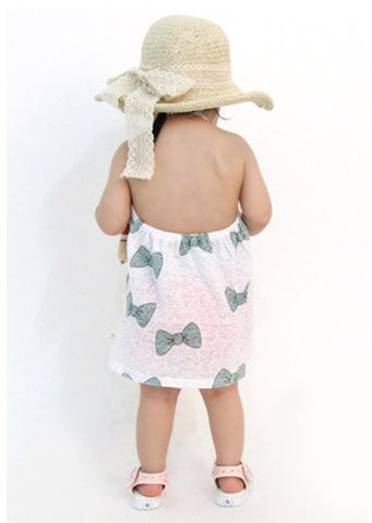 100% Cotton Ribbon halter Sun dress