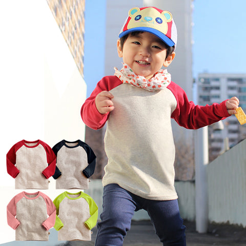 Agibaby Boys and Girls Infant & Toddler Long Sleeve Baseball T-shirt (Winter version)
