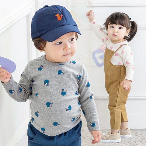 Agibaby Boys and Girls Infant & Toddler Long Sleeve Dino T-shirt