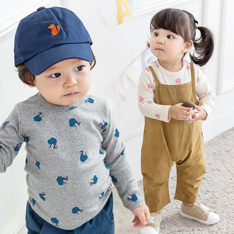 Agibaby Boys and Girls Infant & Toddler Long Sleeve Dino T-shirt