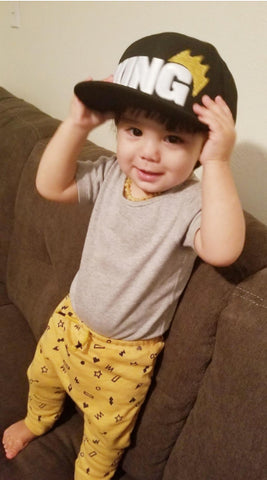 Infant & Toddler Snapback Embroidered "King" hat- 30 Day Free Trial enter discount code "FREETRIAL" at checkout