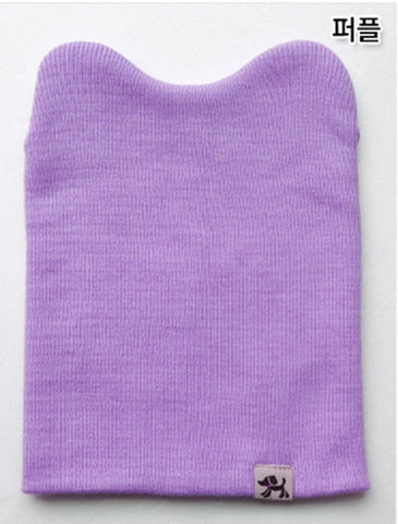 Agibaby Kkakkungnoriter Organic cotton beanie hat for baby - lavendar- made in South Korea