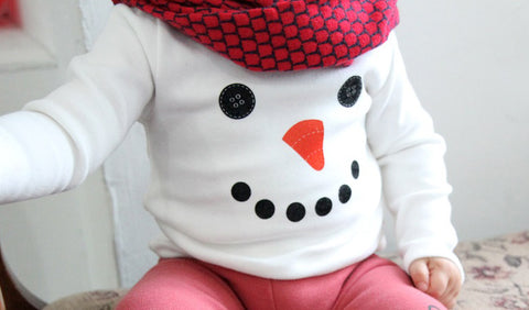 Agibaby Boys and Girls Infant & Toddler long Sleeves Tshirts "Snowman"