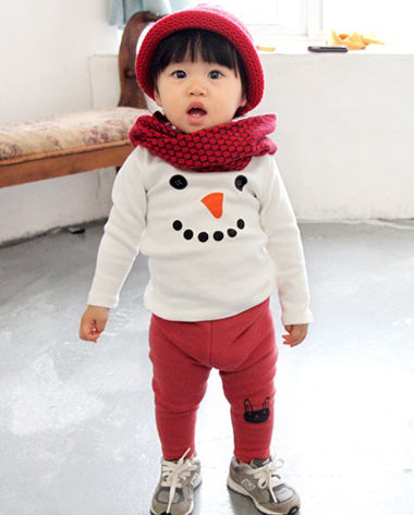 Agibaby Boys and Girls Infant & Toddler long Sleeves Tshirts "Snowman"