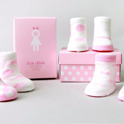 Six pack Newborn/Infant non skid Pink Socks