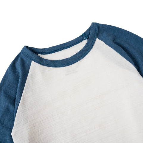 Agibaby Toddler, Kids & Baby Boys & Girls Long Sleeve T Shirt| 100% Cotton| Raglan Baseball Jersey Shirt| 2-Pack Red & Blue 2 Pack