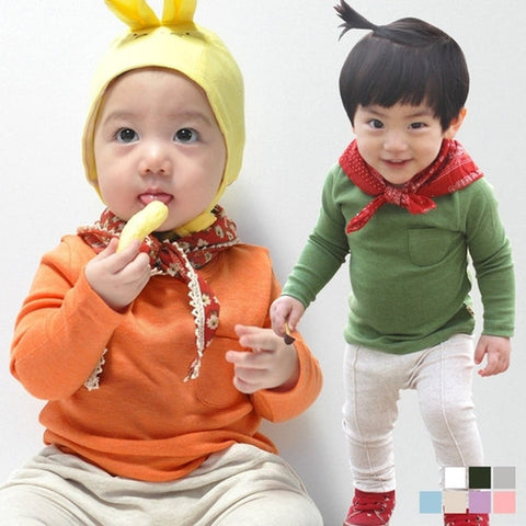 Agibaby Kkakkungnoriter Boys & Girls Baby Long Sleeve 100%Cotton Shirt- Made in South Korea