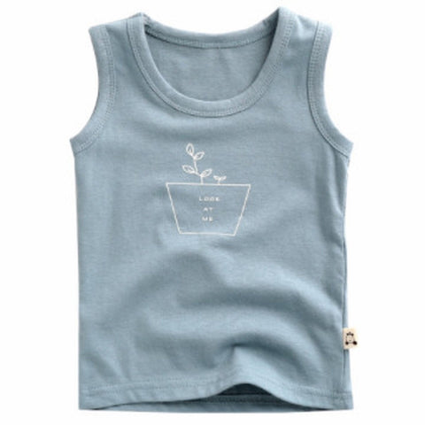 Agibaby Infant & Toddler Unisex 100% Cotton Candy Sleeveless Tshirt