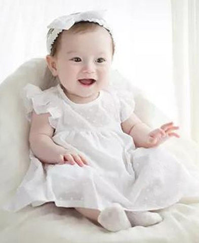 Agibaby Kkakkungnoriter 100% Cotton Infant & Toddler Baby Meriel Dress Made in South Korea