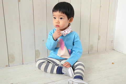 Agibaby Kkakkungnoriter Boys & Girls Baby Stripe Leggings Made in South Korea