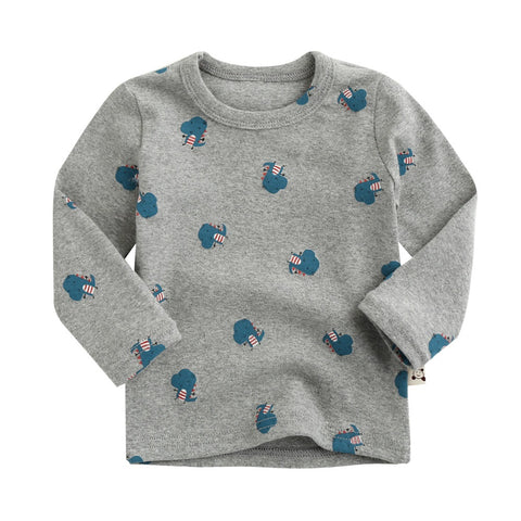 Agibaby Boys and Girls Infant & Toddler Long Sleeve Dino T-shirt
