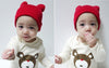 Image of Agibaby Kkakkungnoriter Organic cotton beanie hat for baby - red- made in South Korea