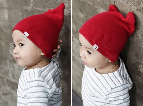 Agibaby Kkakkungnoriter Organic cotton beanie hat for baby - red- made in South Korea