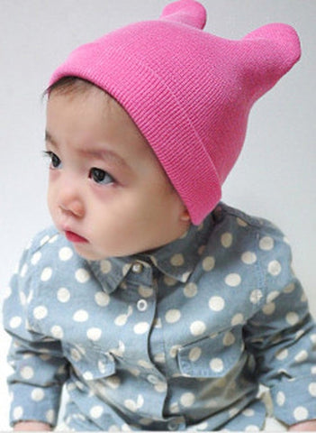 Agibaby Kkakkungnoriter Organic cotton beanie hat for baby - pink- made in South Korea